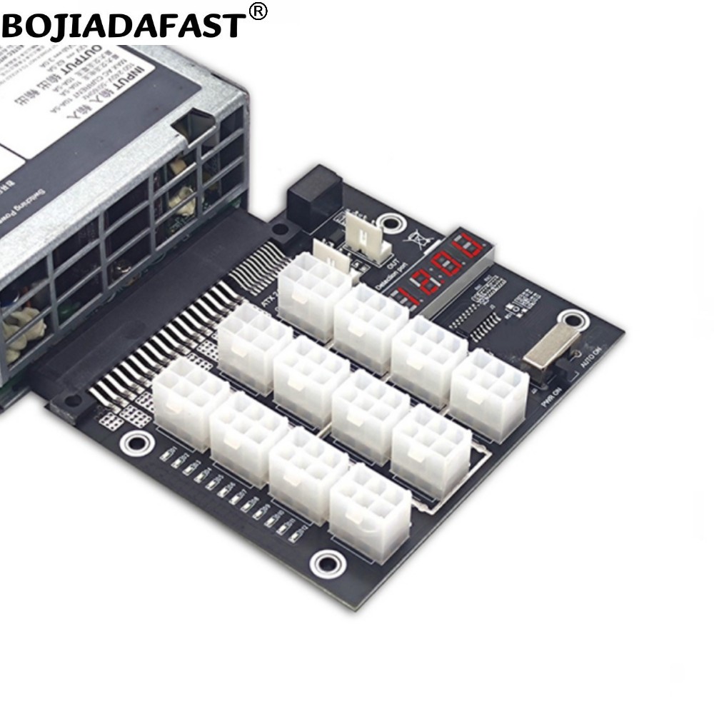 12 Ports PCIe 6Pin Connector B - đánh giá và giá 2400W Server Psu Breakout Board